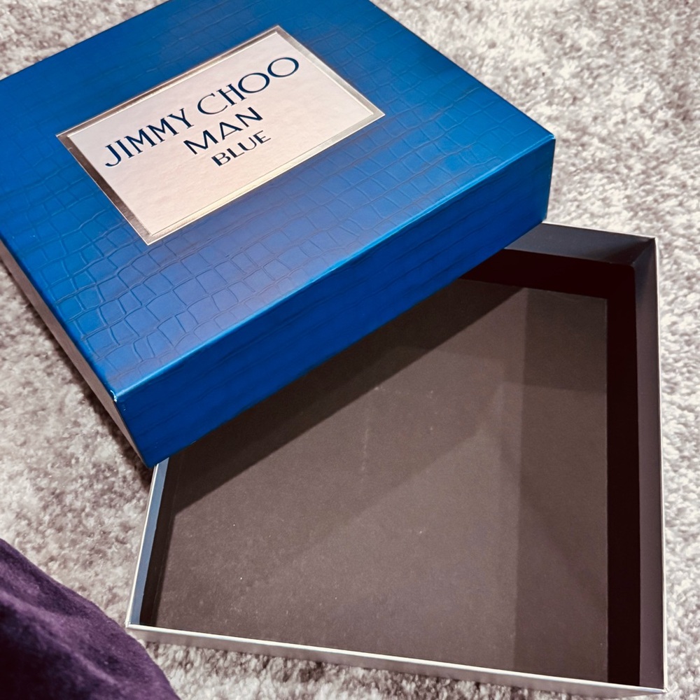 Jimmy Choo Man Blue Textured Storage Box - Picture 2 of 6